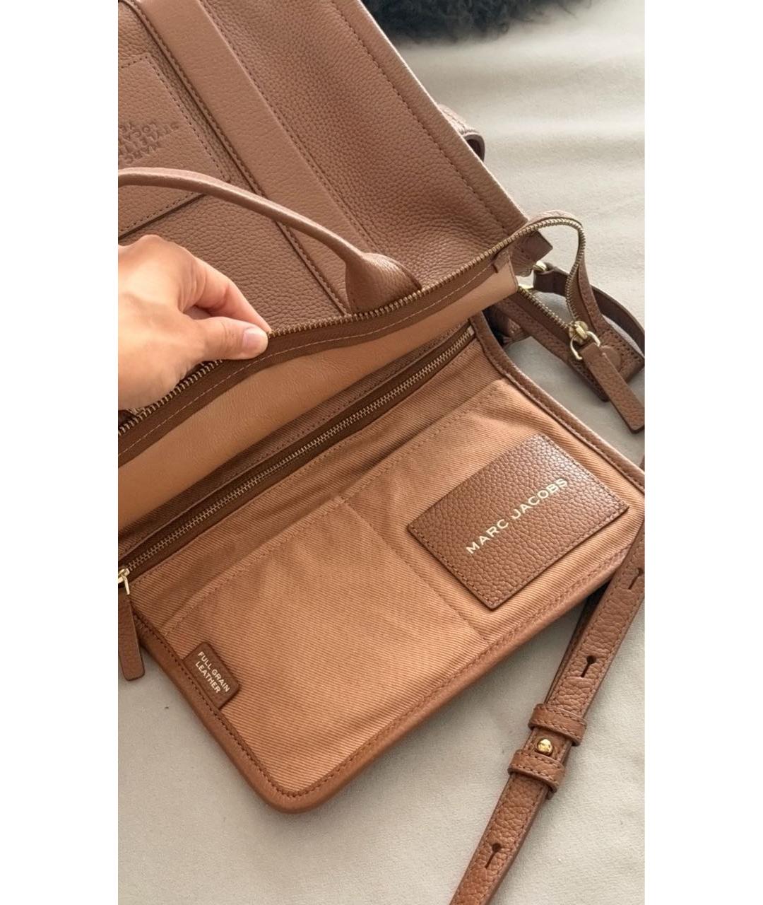 MARC JACOBS Коричневая кожаная сумка тоут, фото 5