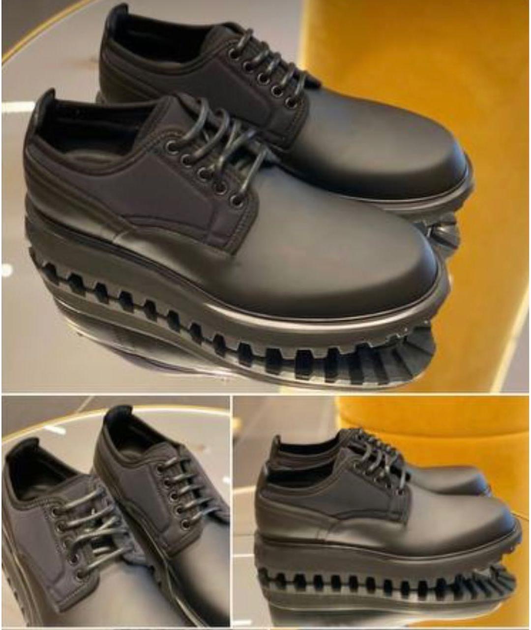 DOLCE&GABBANA Черные кожаные туфли, фото 6