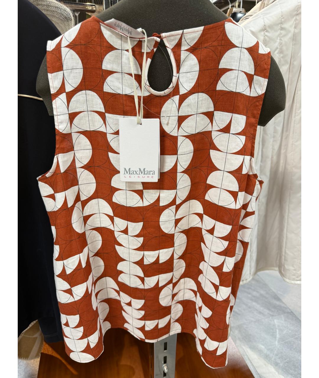 'S MAX MARA Бордовая льняная блузы, фото 2