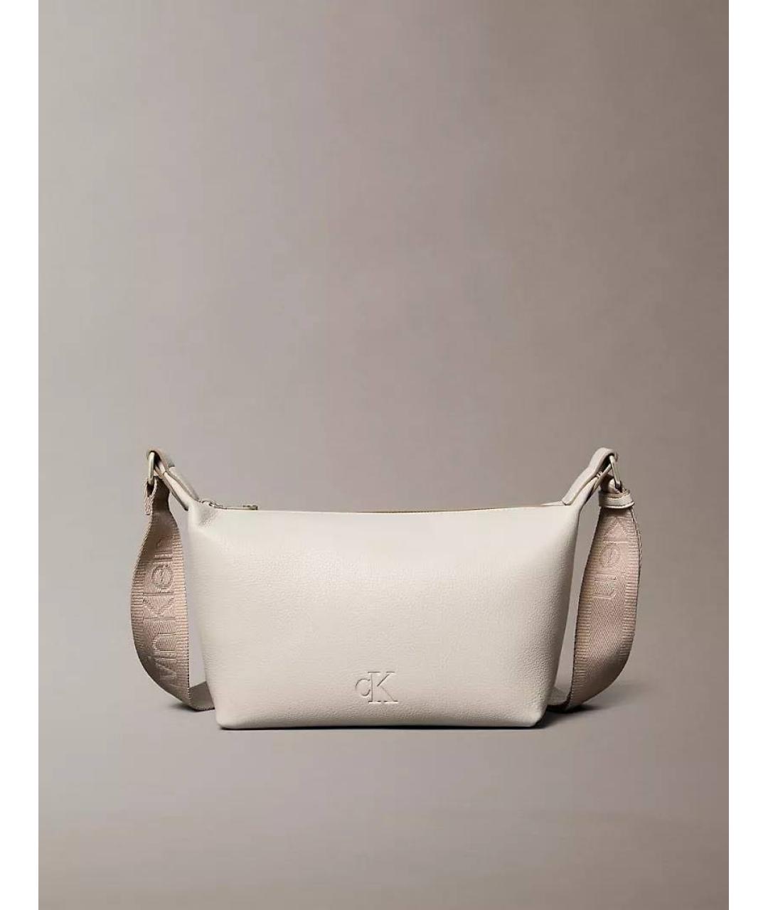 CALVIN KLEIN Бежевая сумка через плечо из искусственной кожи, фото 5