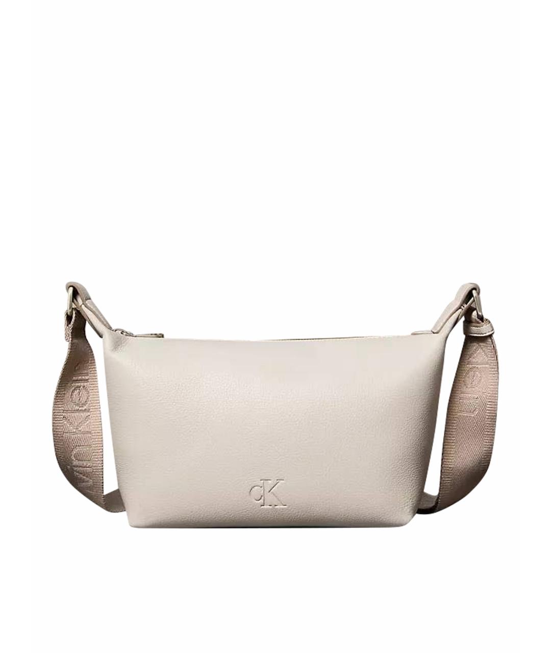 CALVIN KLEIN Бежевая сумка через плечо из искусственной кожи, фото 1