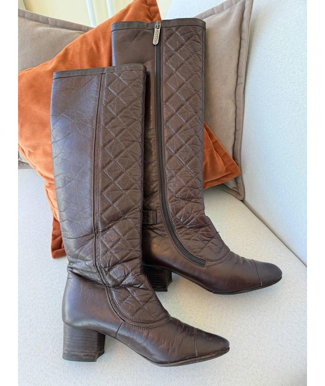CHANEL Кожаные сапоги, фото 6