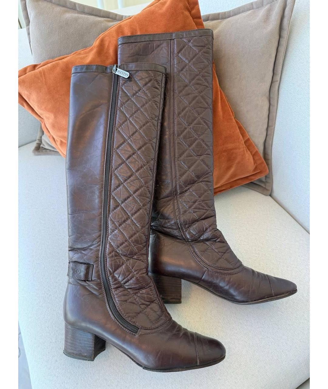 CHANEL Кожаные сапоги, фото 8