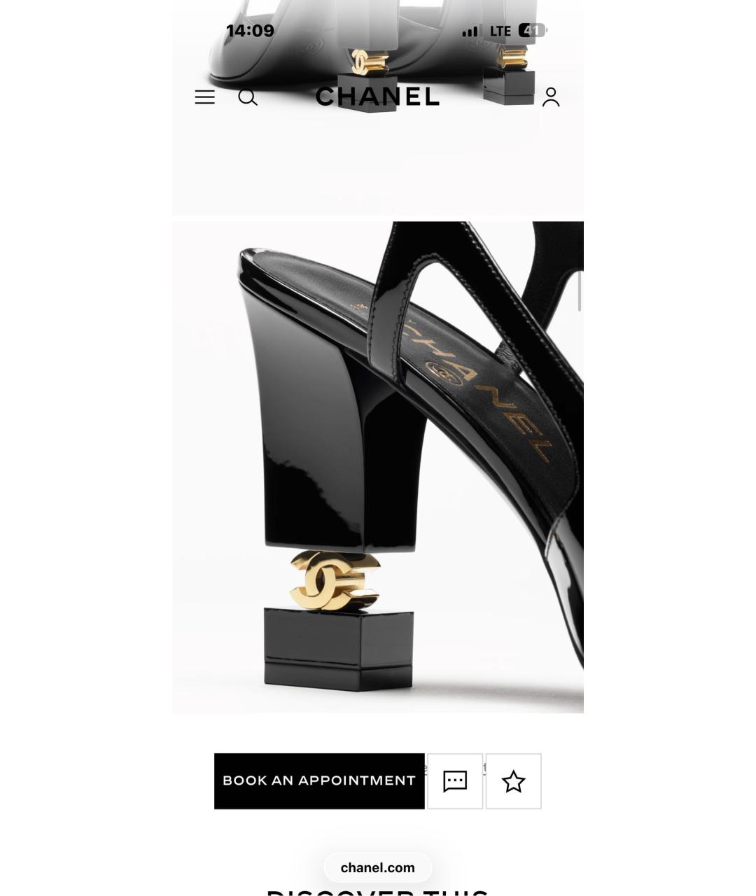 CHANEL Черные туфли из лакированной кожи, фото 2