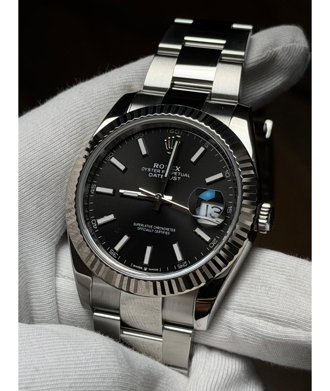 ROLEX Черные часы, фото 4