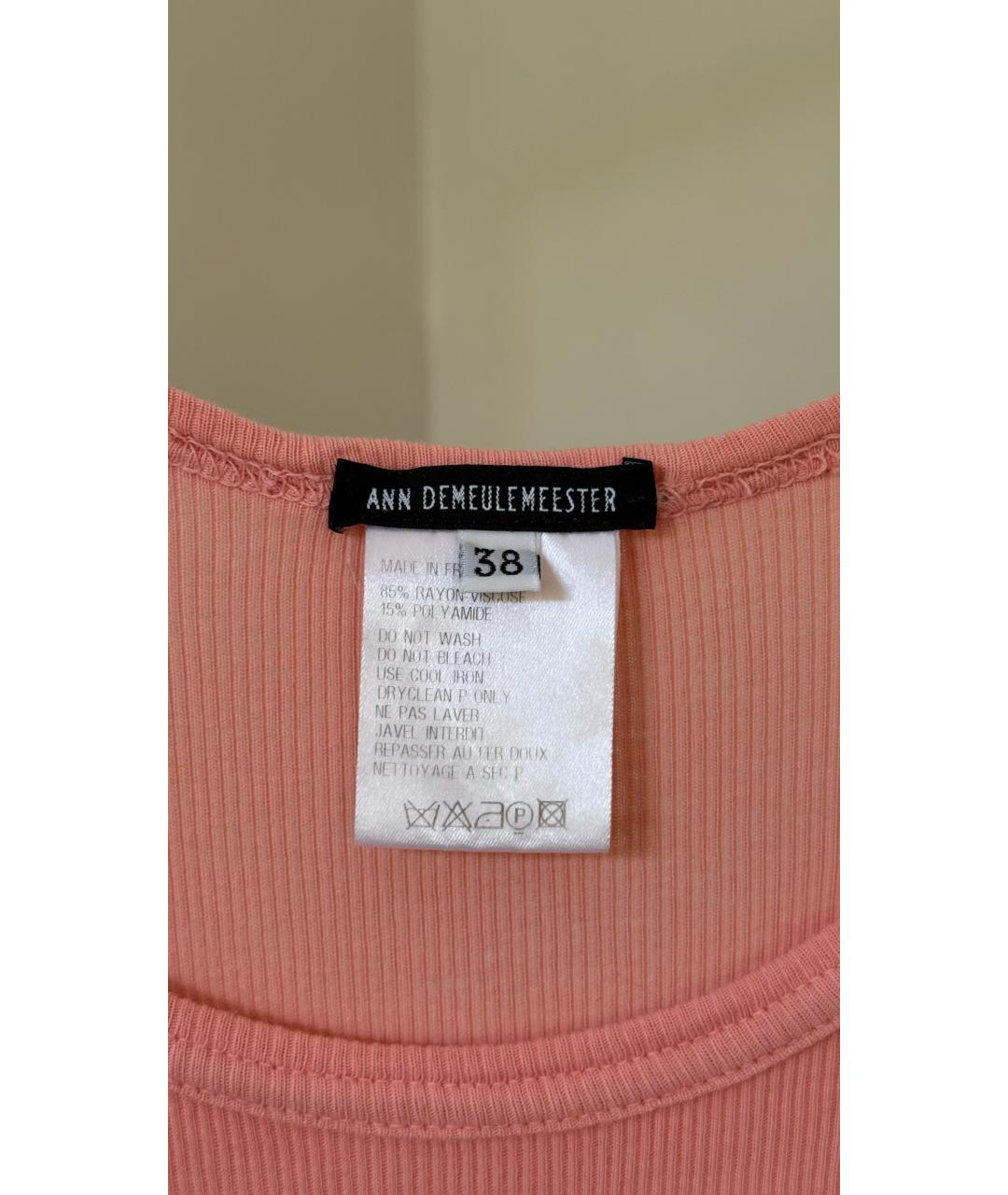 ANN DEMEULEMEESTER Коралловая майка, фото 5