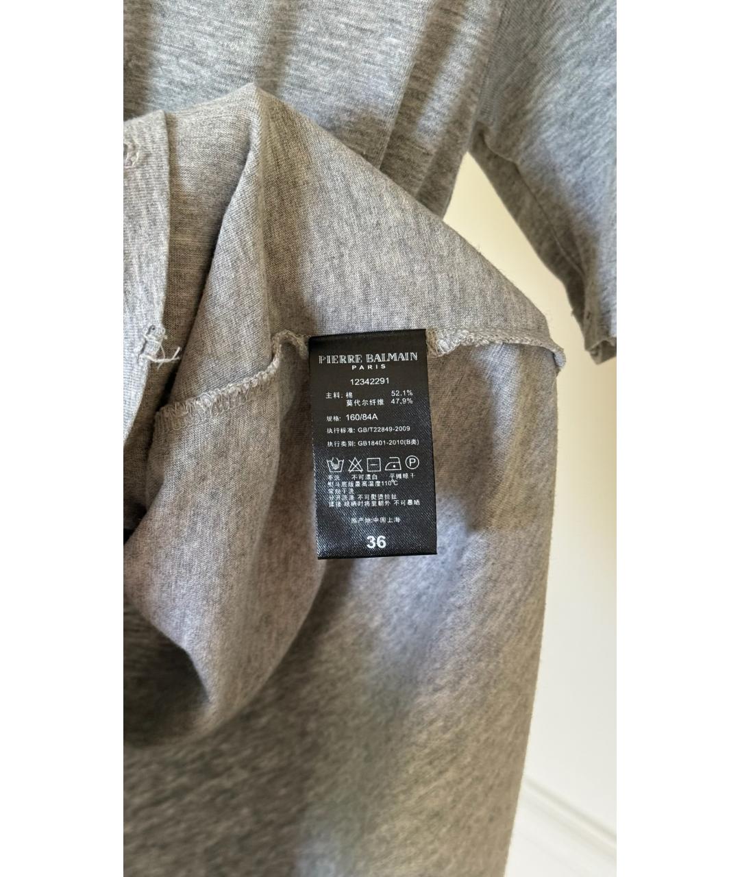 PIERRE BALMAIN Серая футболка, фото 7