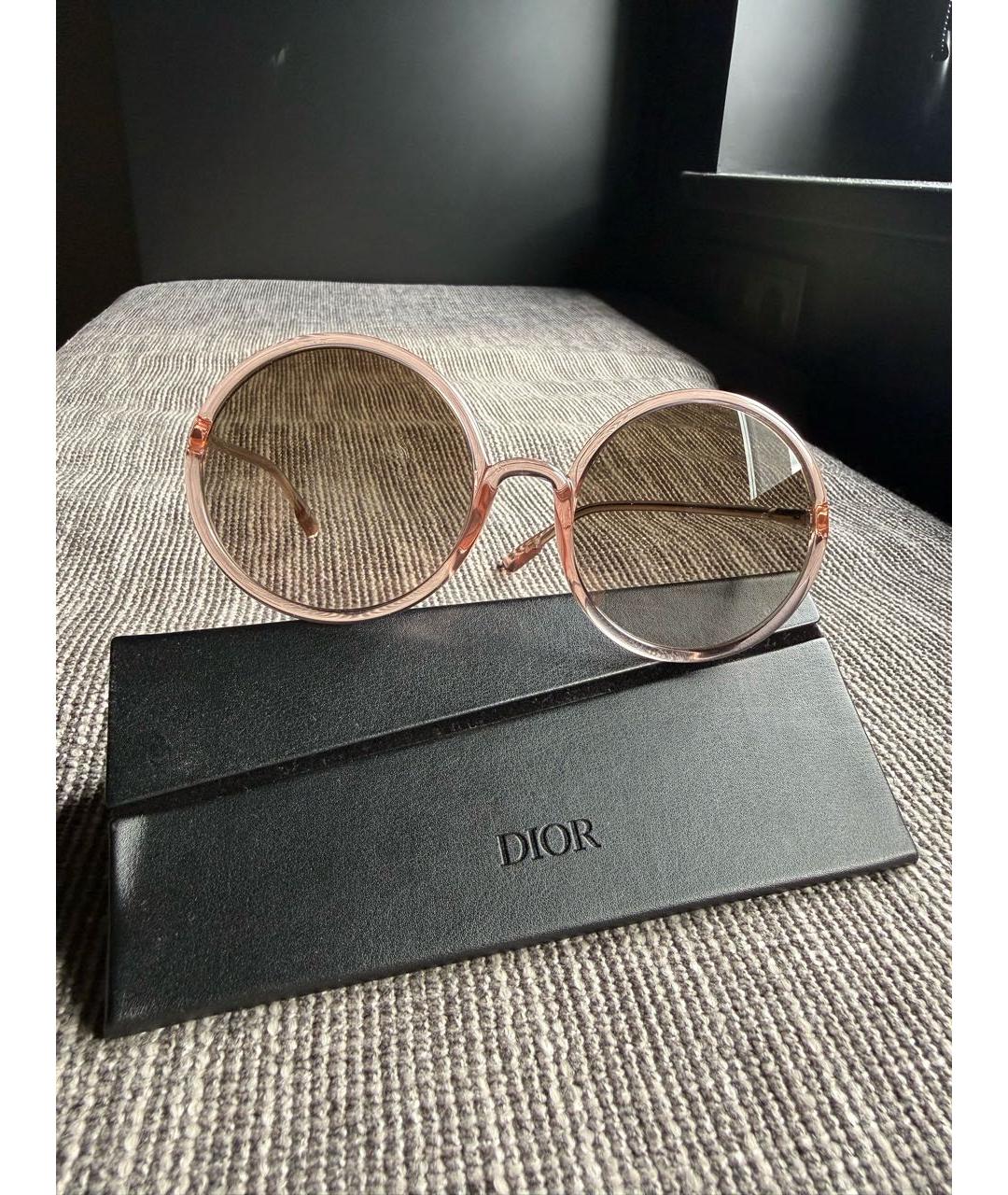 CHRISTIAN DIOR Розовые пластиковые солнцезащитные очки, фото 8