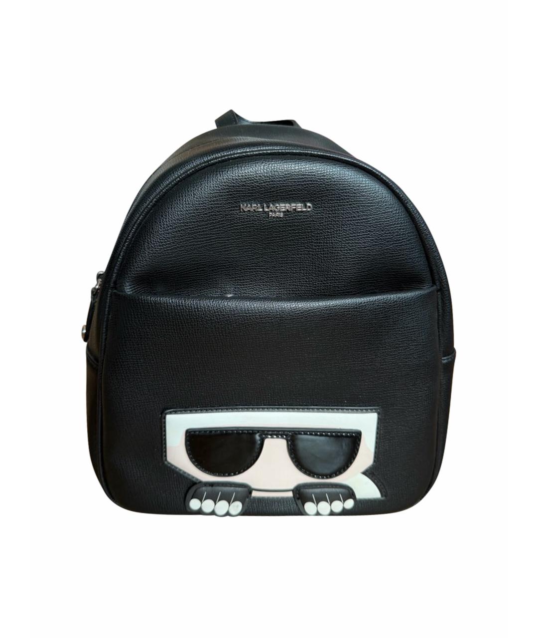 KARL LAGERFELD Черный рюкзак из искусственной кожи, фото 1