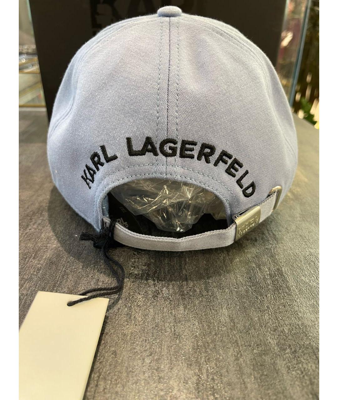KARL LAGERFELD Голубая хлопковая кепка, фото 3