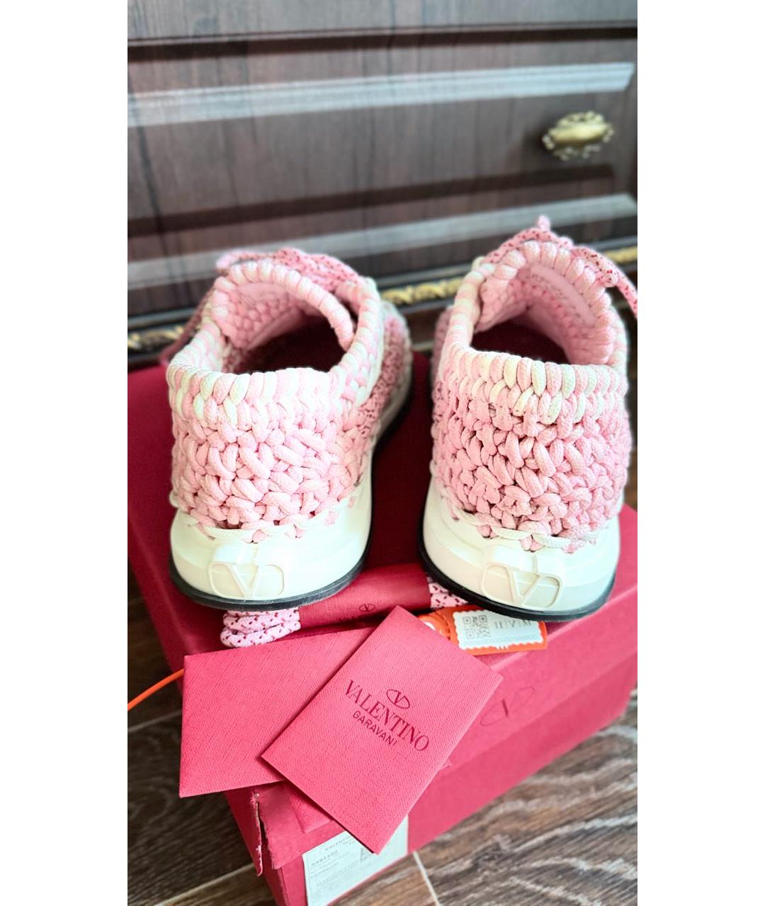 VALENTINO Розовые кроссовки, фото 4