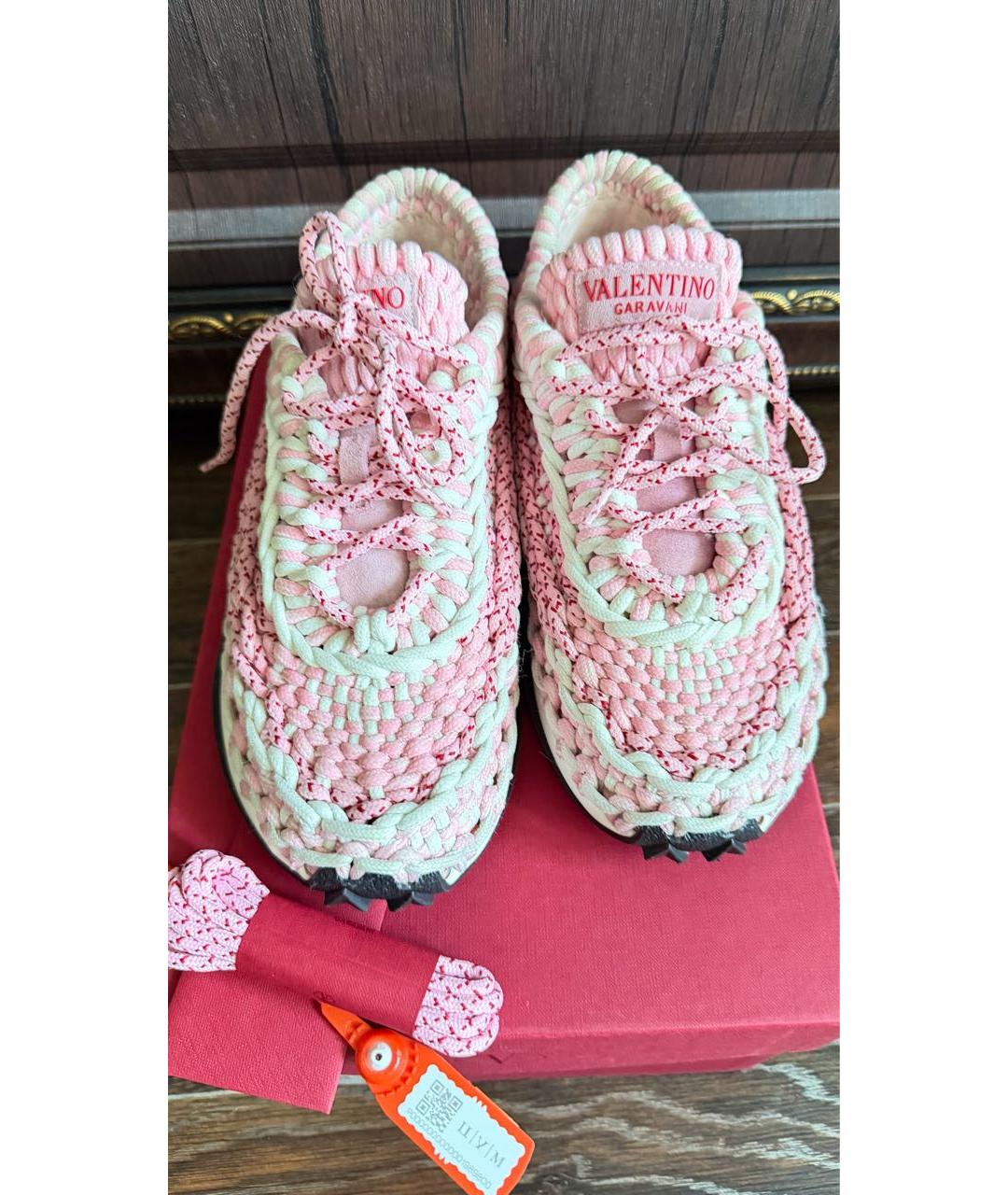 VALENTINO Розовые кроссовки, фото 3
