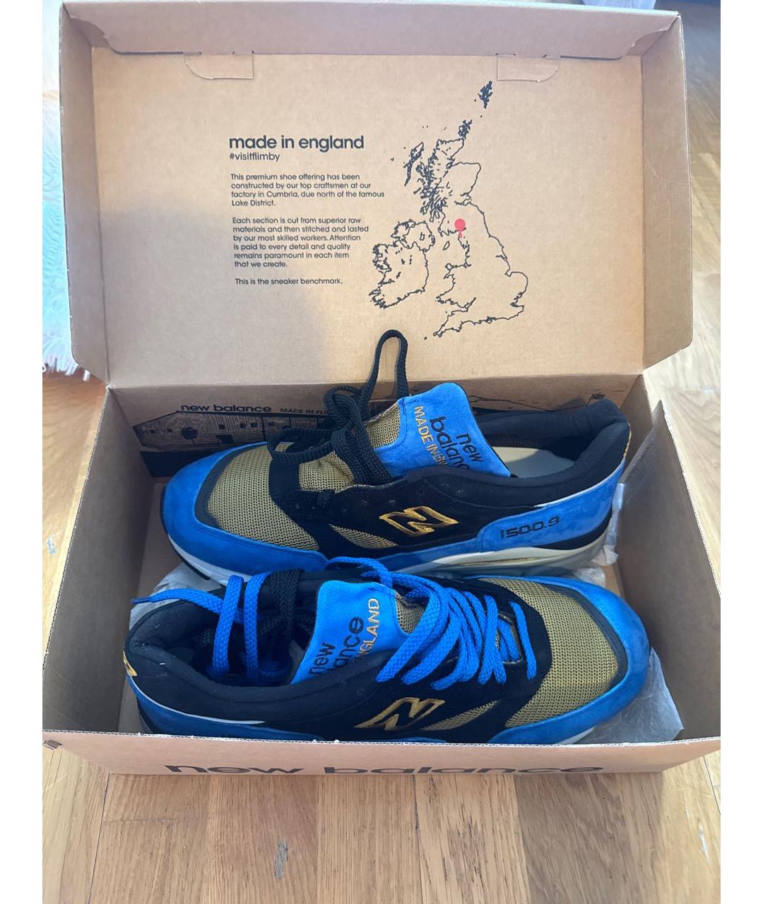 NEW BALANCE Синие замшевые низкие кроссовки / кеды, фото 5
