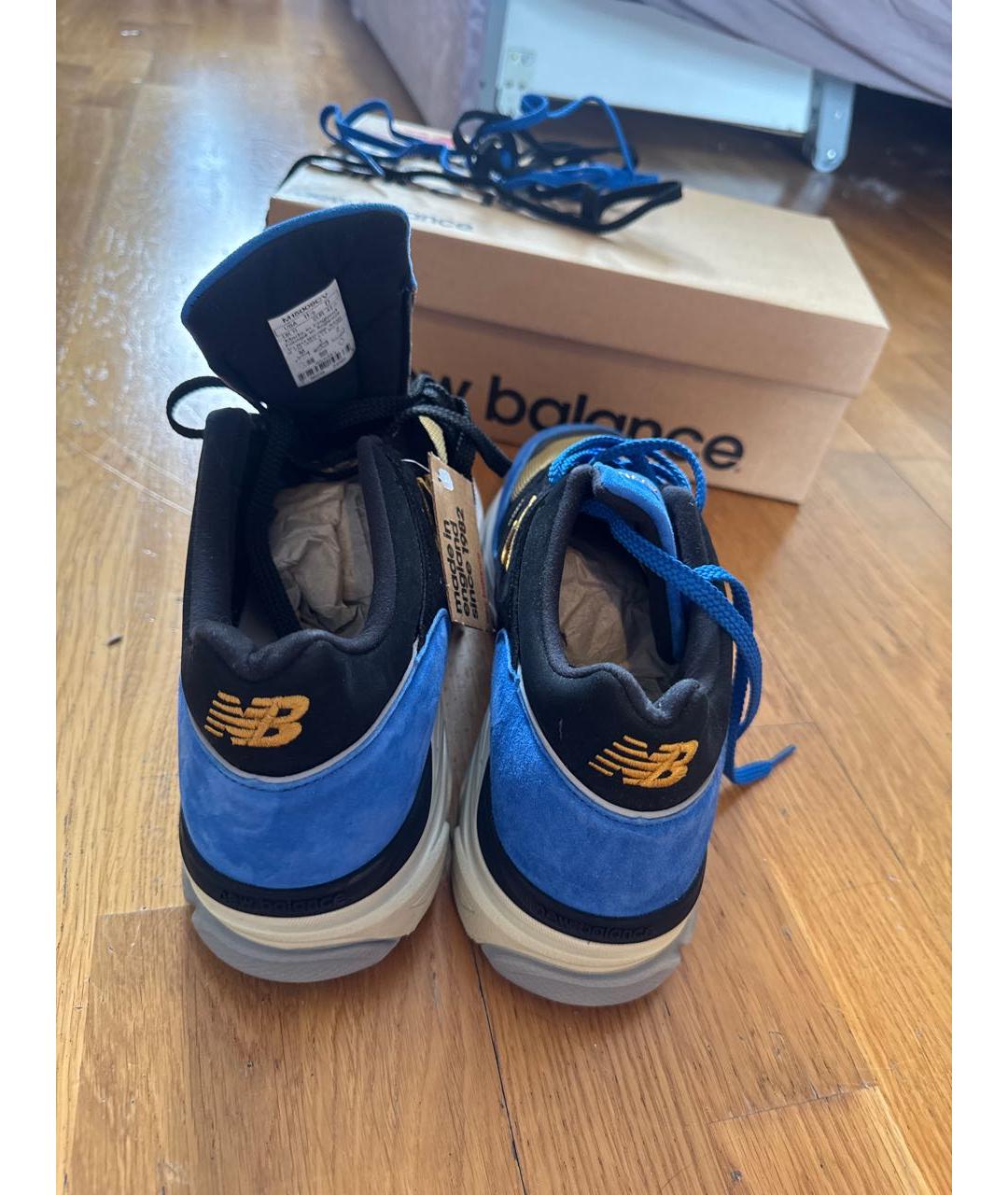 NEW BALANCE Синие замшевые низкие кроссовки / кеды, фото 4