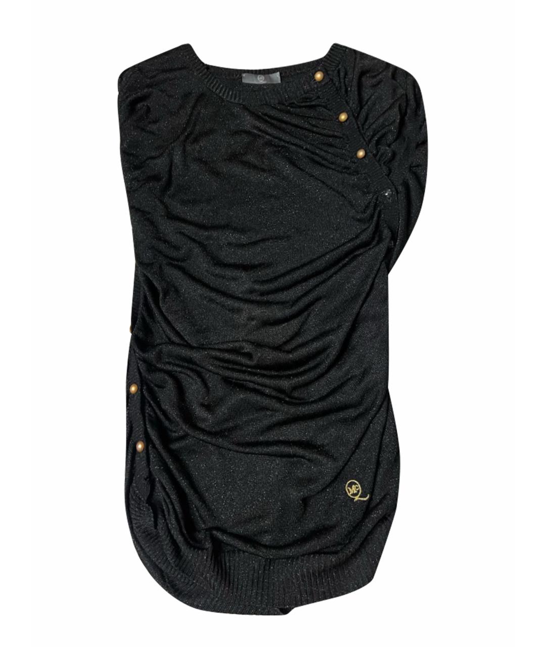 ALEXANDER MCQUEEN Черное вискозное коктейльное платье, фото 1
