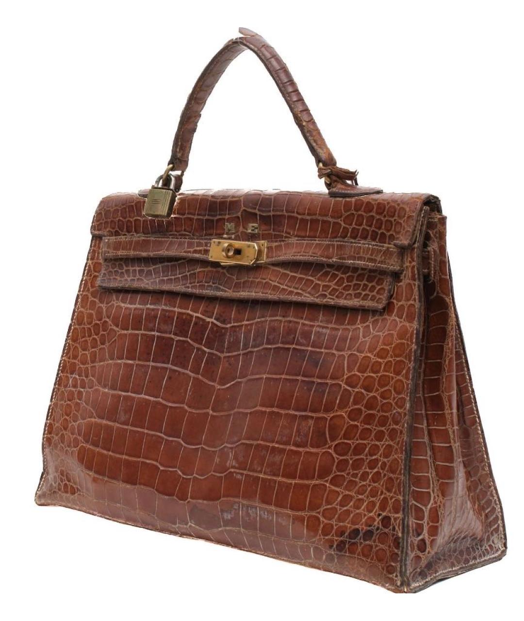HERMES Коричневая кожаная сумка тоут, фото 3