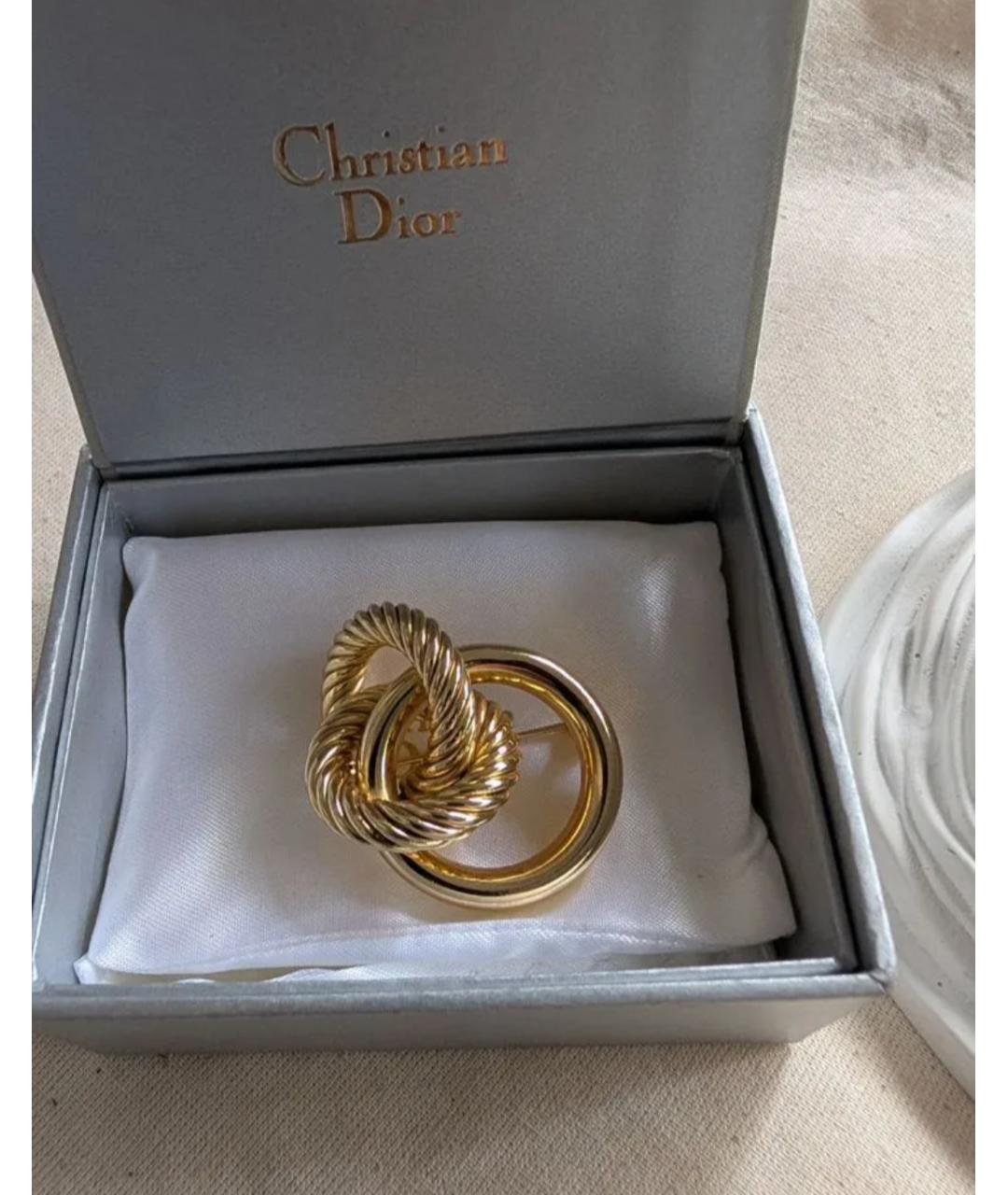 CHRISTIAN DIOR Золотая позолоченная булавка / брошь, фото 4