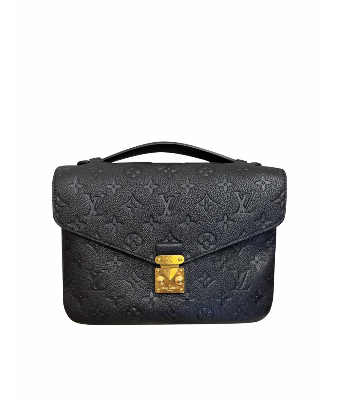 LOUIS VUITTON Черная кожаная сумка через плечо, фото 1