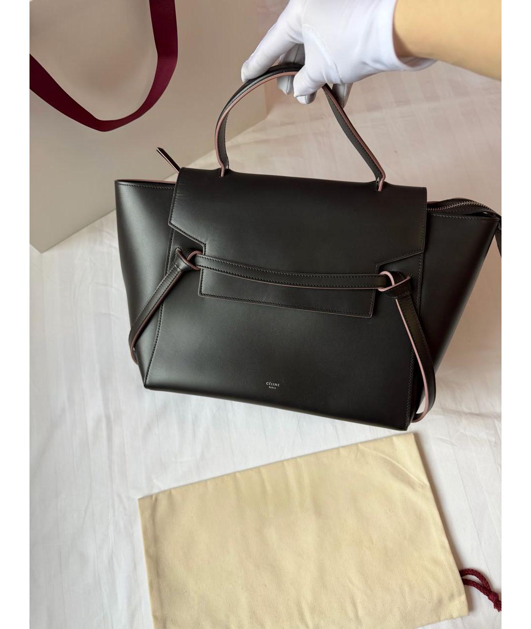 CELINE Коричневая кожаная сумка тоут, фото 2