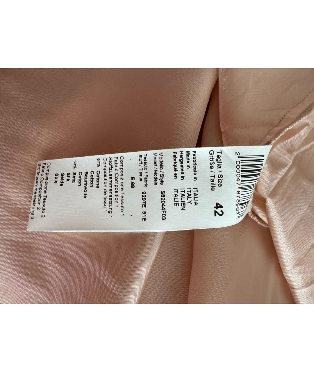 PESERICO Розовое хлопковое коктейльное платье, фото 4