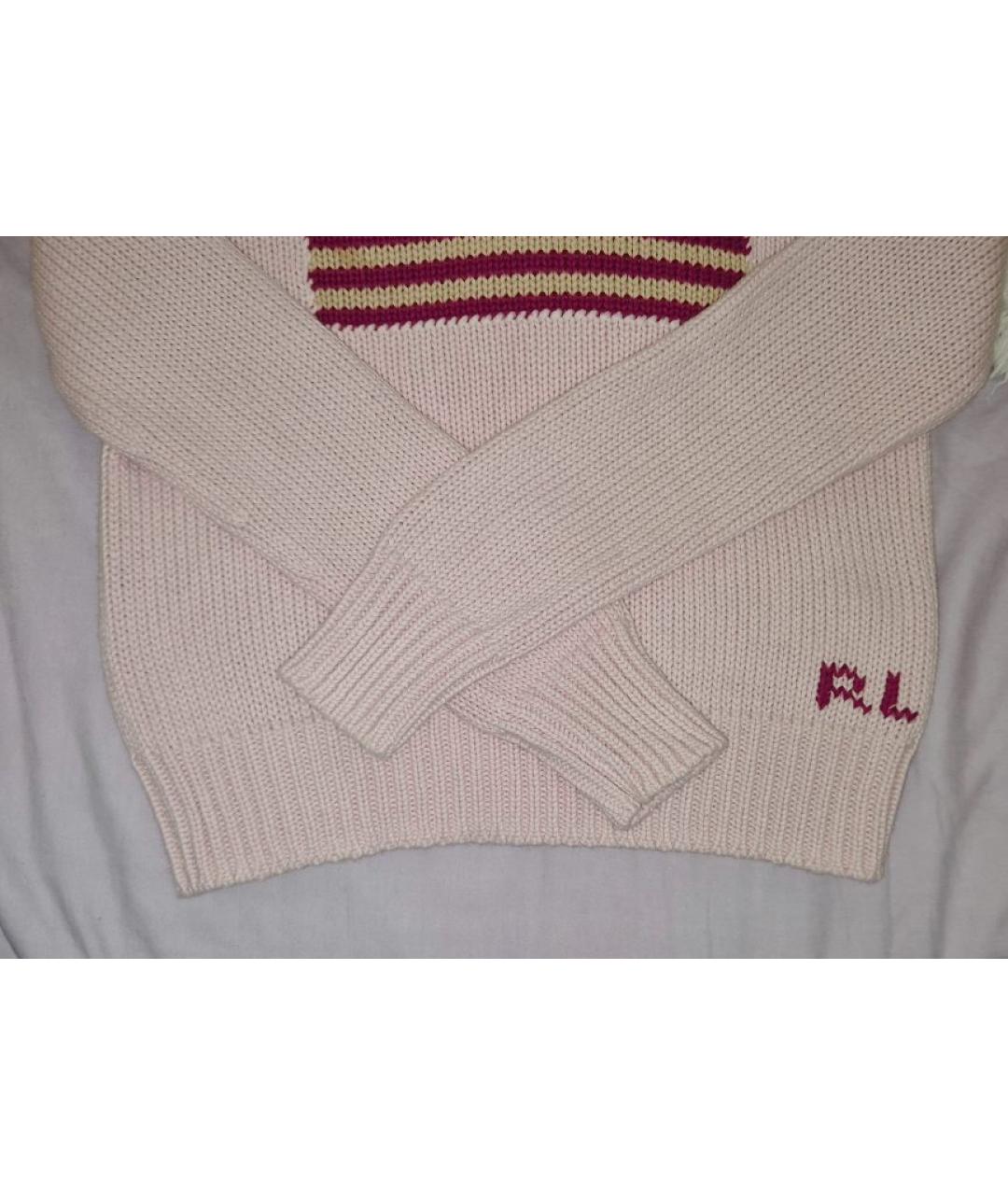 POLO RALPH LAUREN Розовый хлопковый джемпер / свитер, фото 7