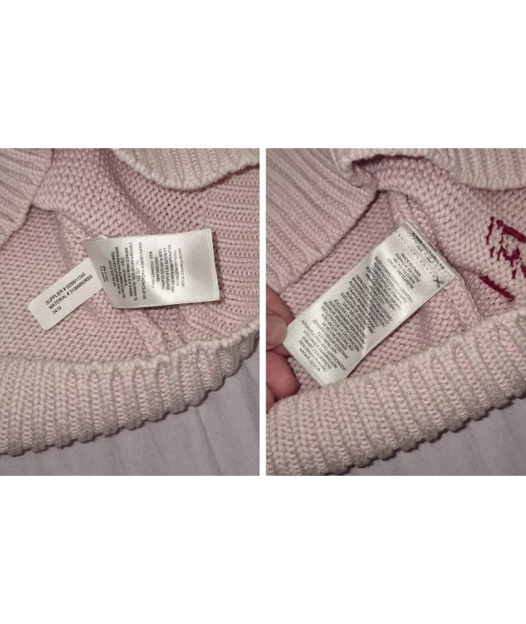 POLO RALPH LAUREN Розовый хлопковый джемпер / свитер, фото 8