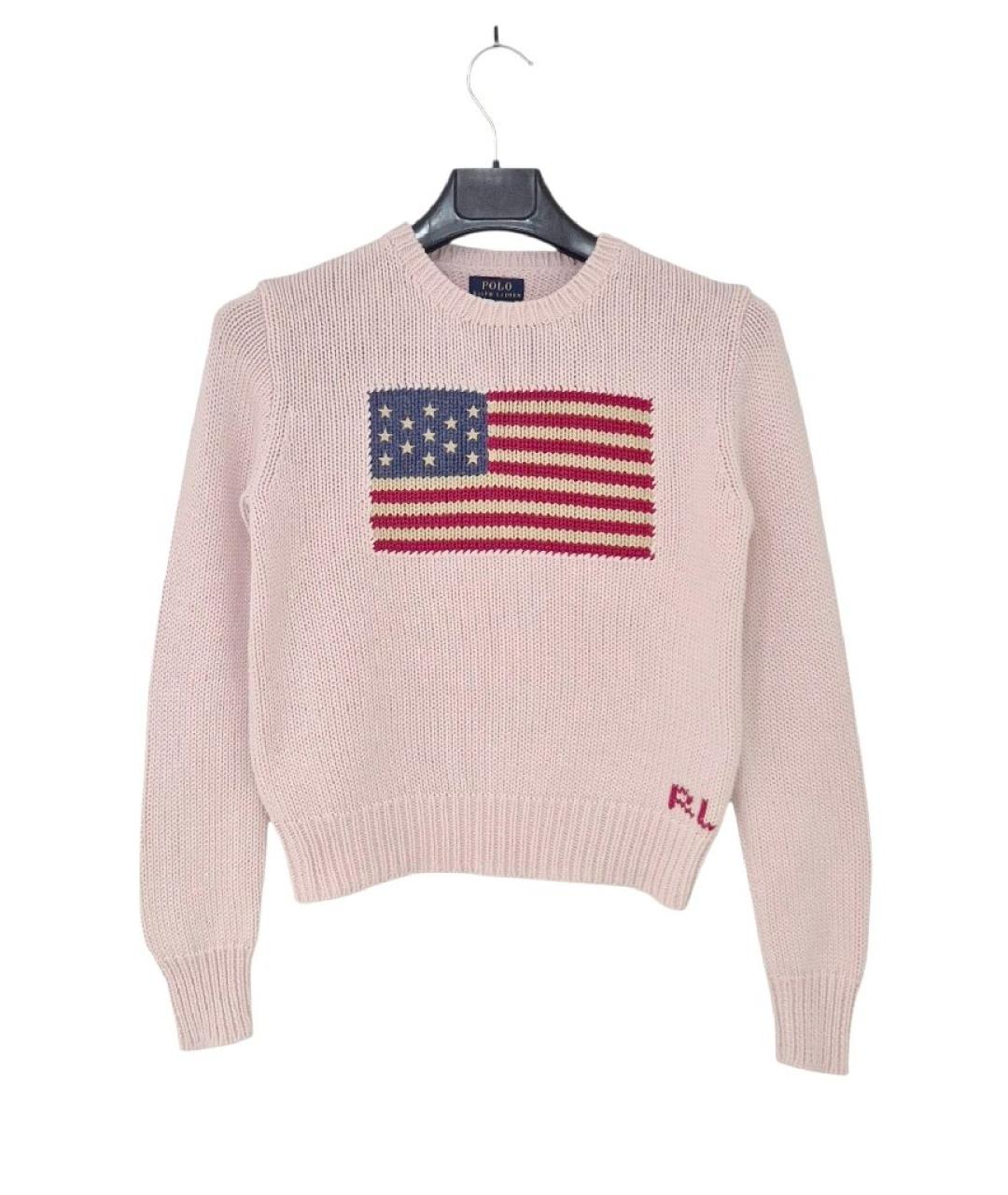 POLO RALPH LAUREN Розовый хлопковый джемпер / свитер, фото 9