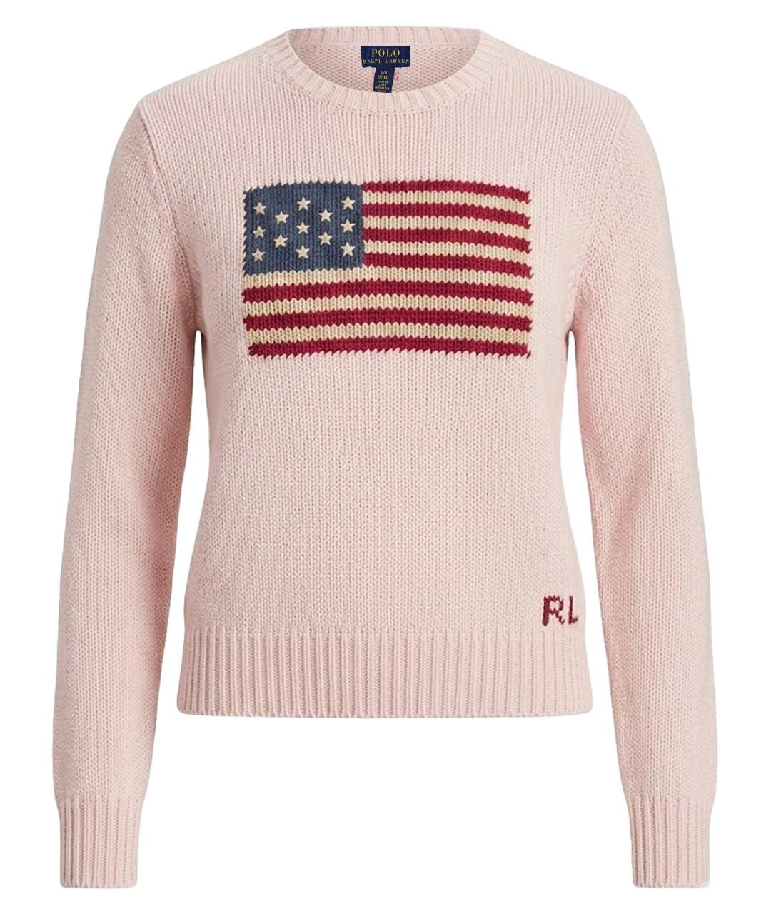 POLO RALPH LAUREN Розовый хлопковый джемпер / свитер, фото 1