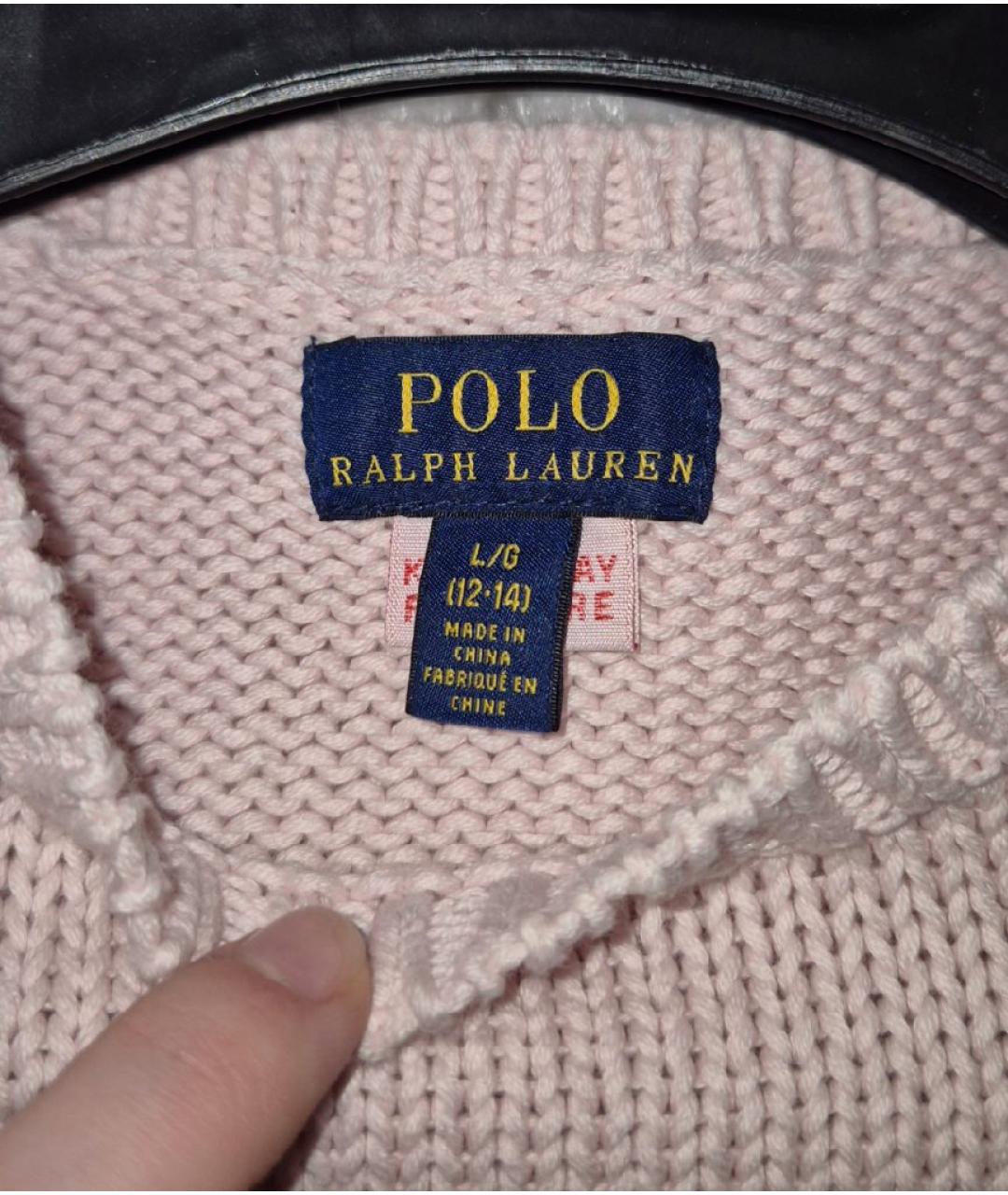 POLO RALPH LAUREN Розовый хлопковый джемпер / свитер, фото 3
