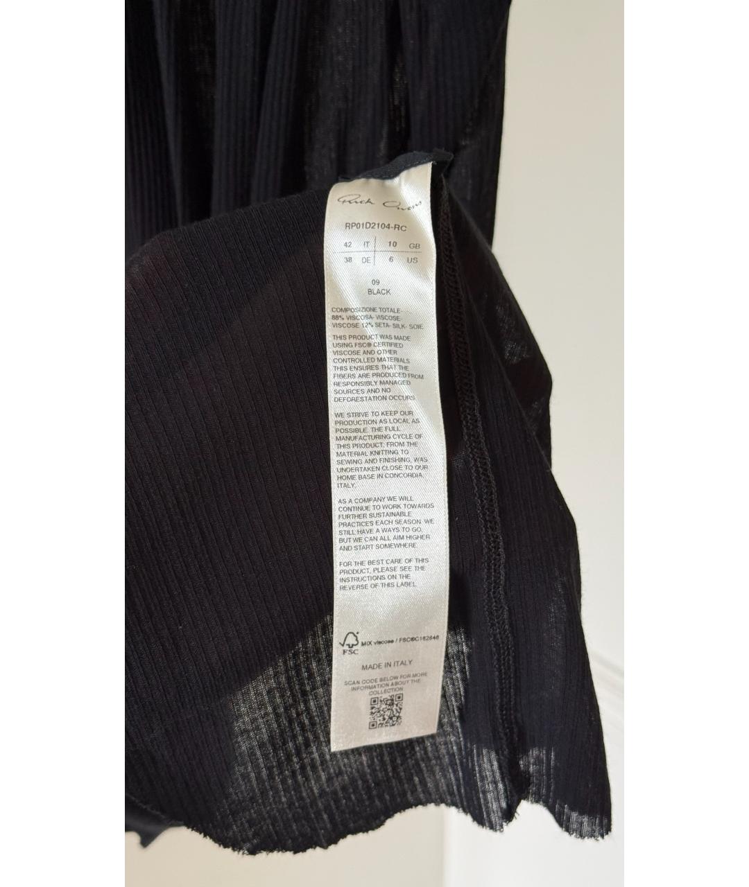 RICK OWENS Черная майка, фото 6