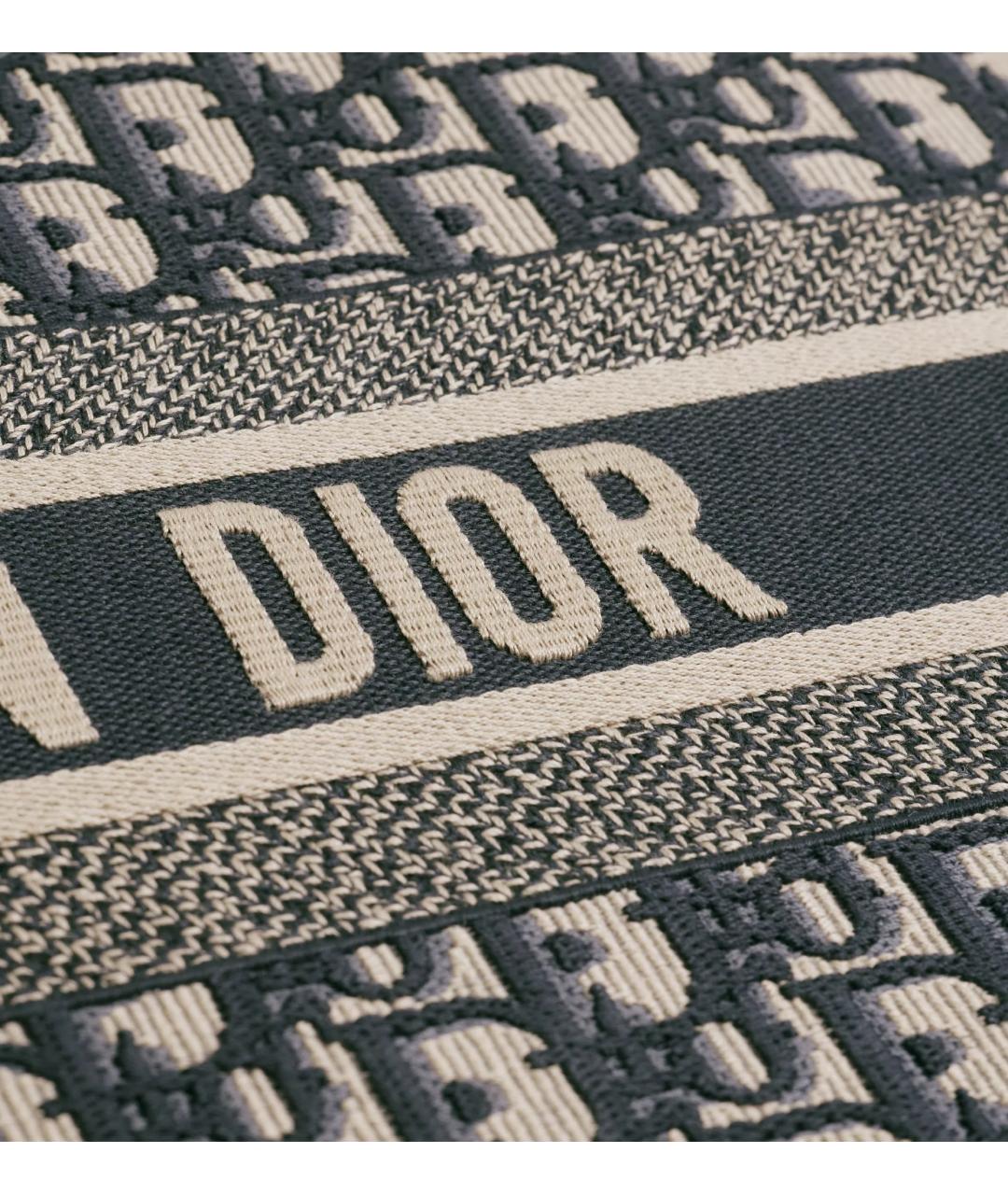 CHRISTIAN DIOR Синяя тканевая сумка тоут, фото 5