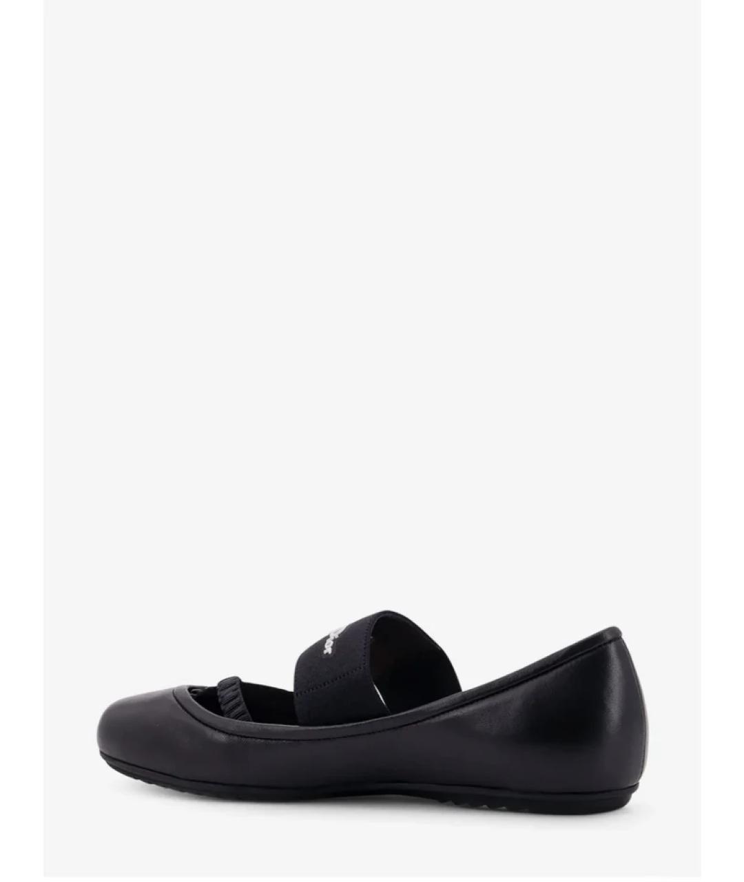 CHRISTIAN DIOR Черные кожаные балетки, фото 3
