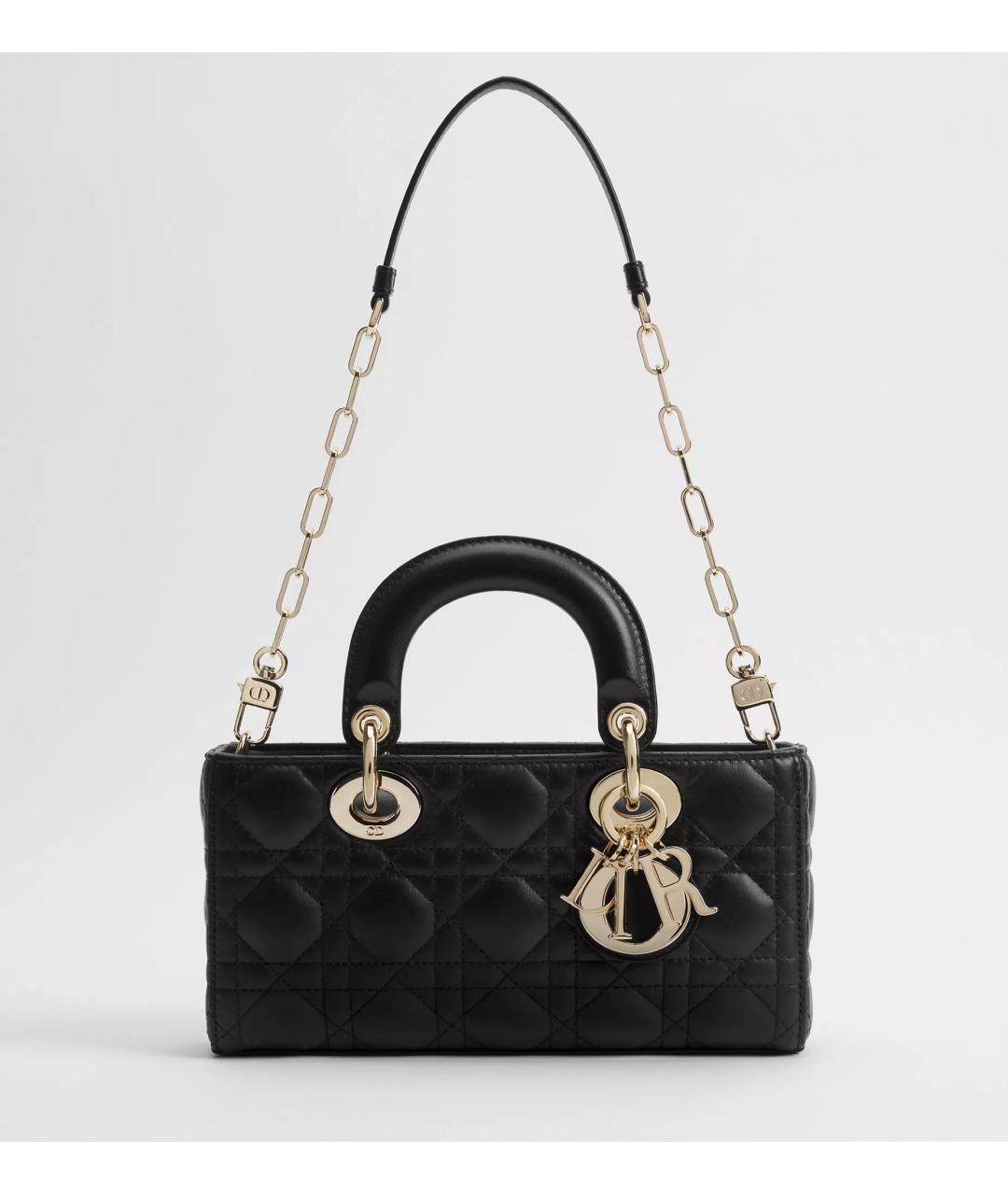 CHRISTIAN DIOR Черная кожаная сумка тоут, фото 5