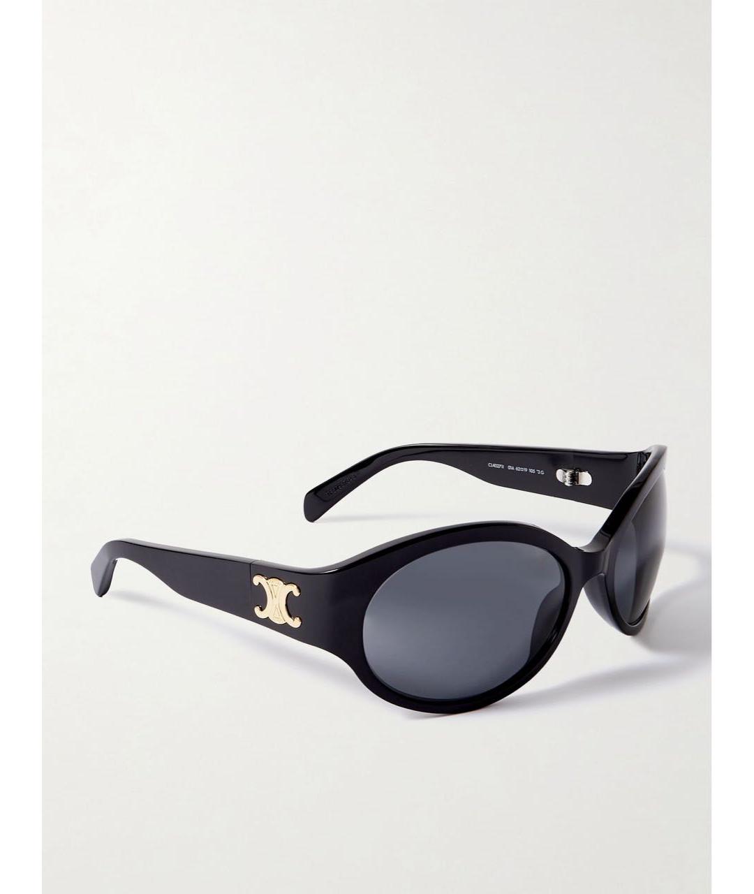 CELINE Черные пластиковые солнцезащитные очки, фото 3