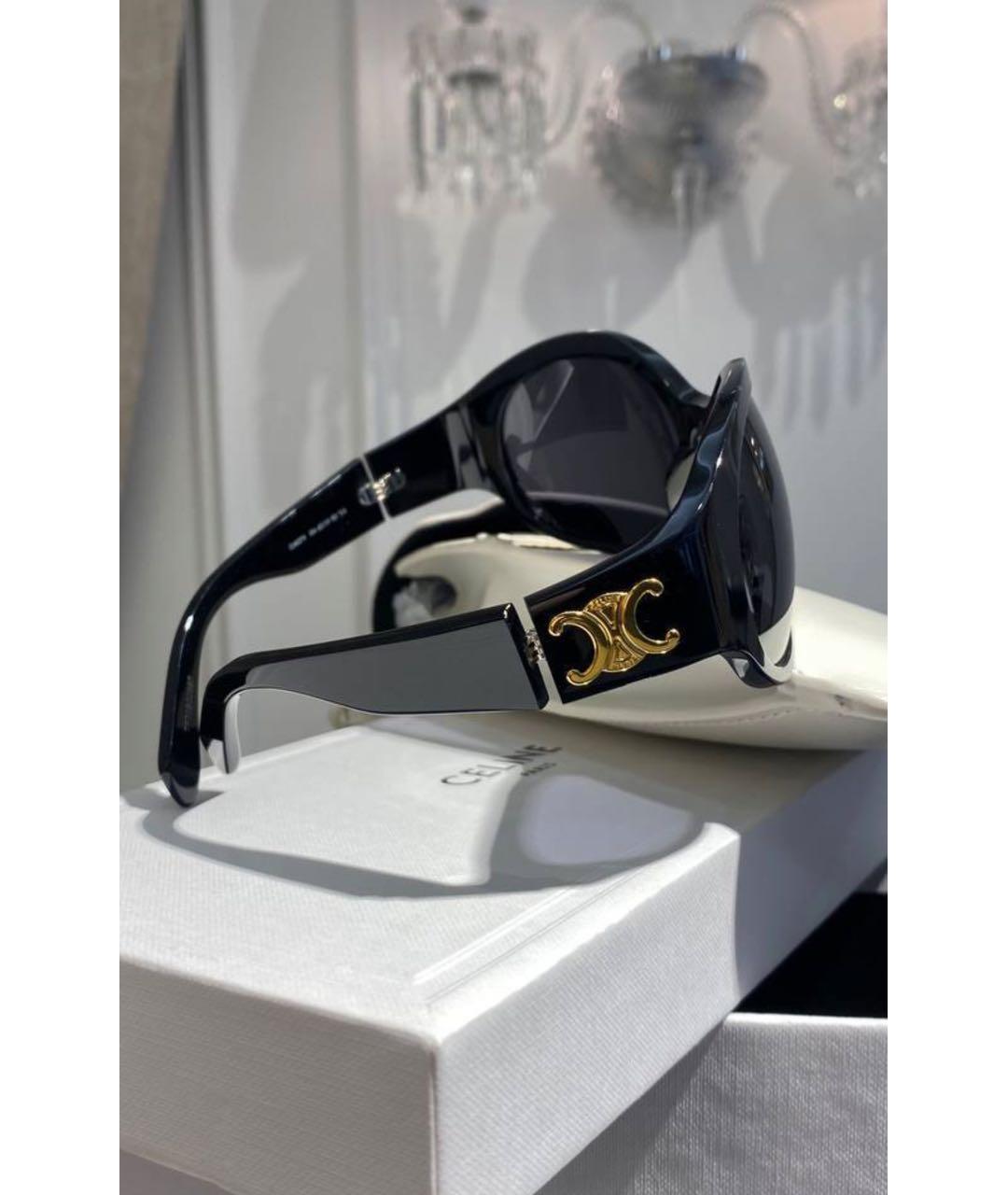 CELINE Черные пластиковые солнцезащитные очки, фото 5