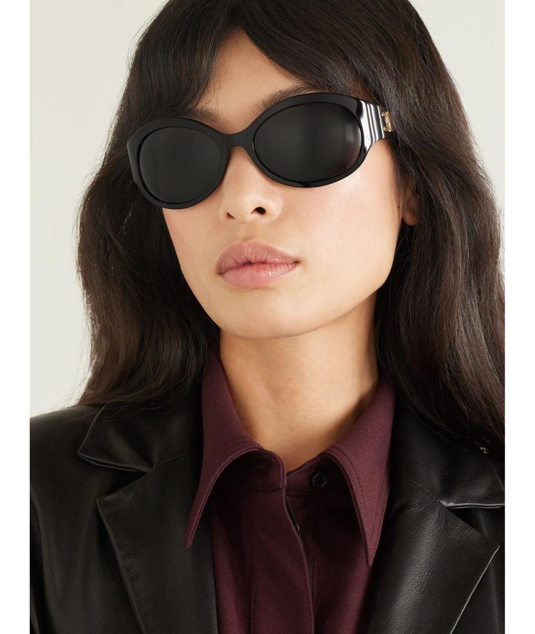 CELINE Черные пластиковые солнцезащитные очки, фото 2