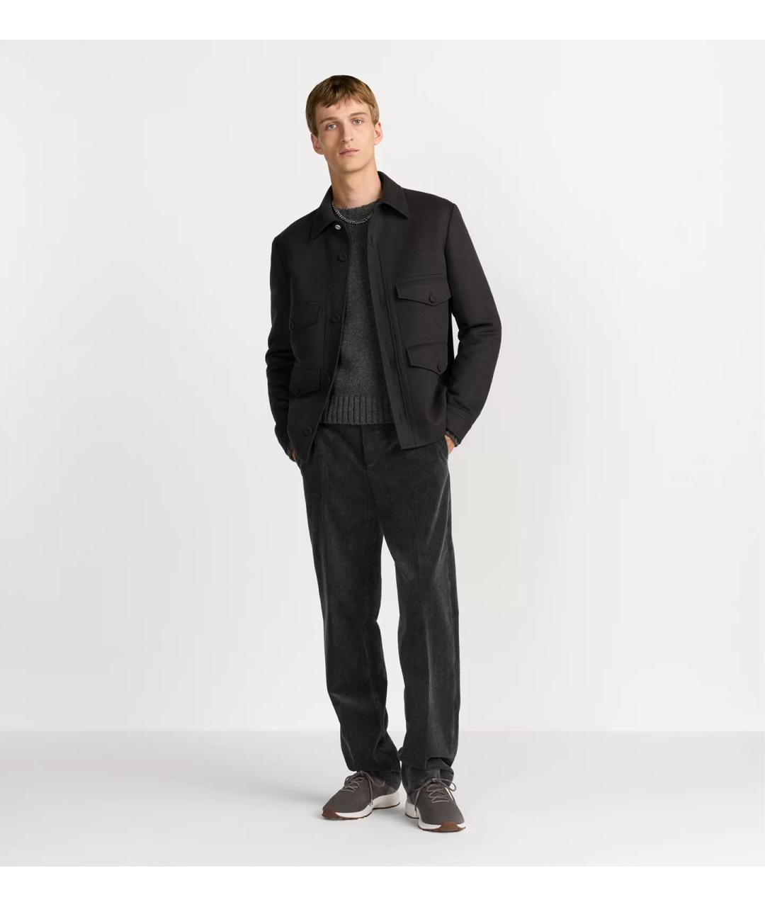 CHRISTIAN DIOR Серые хлопковые повседневные брюки, фото 3