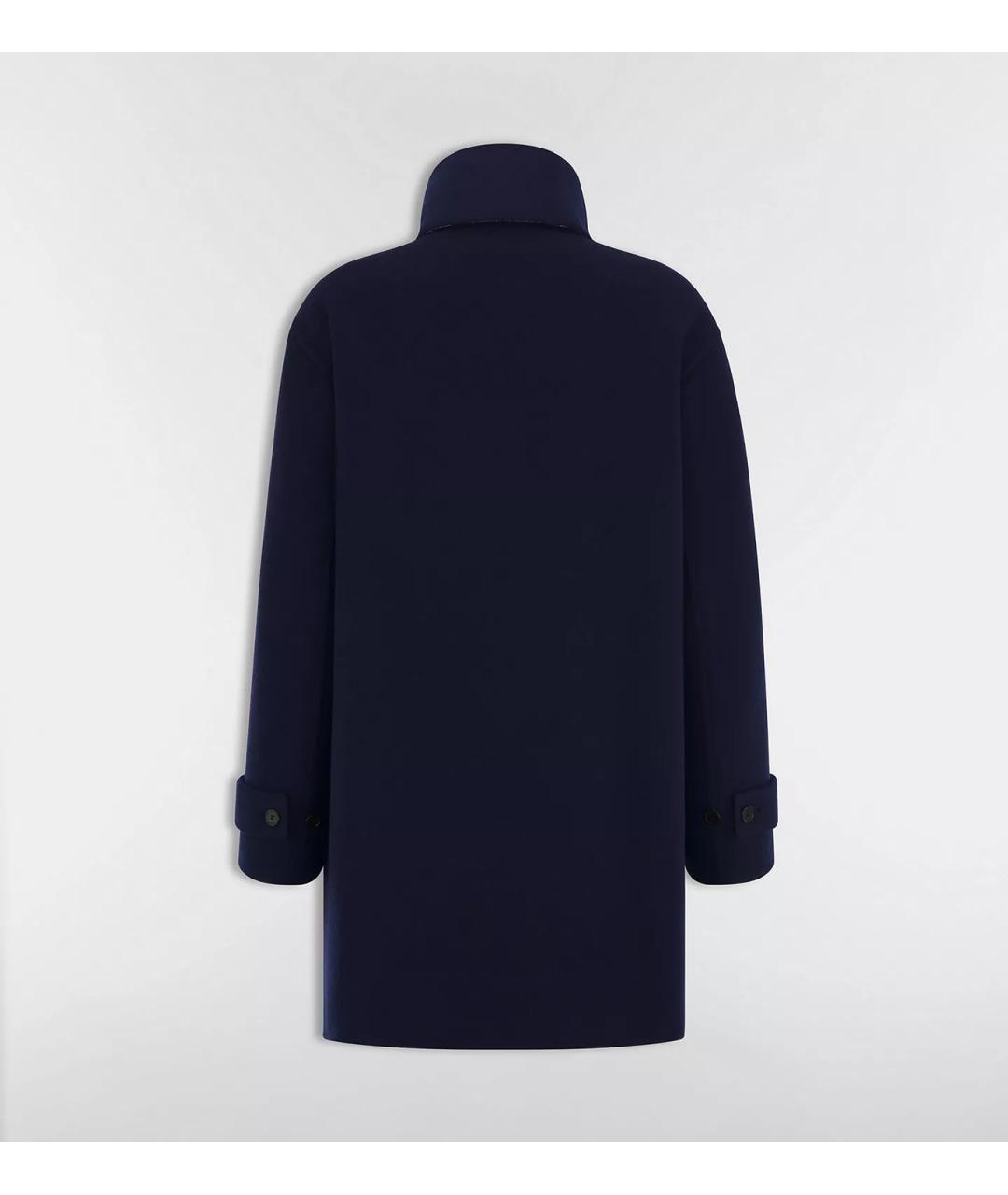 CHRISTIAN DIOR Темно-синее шерстяное пальто, фото 2