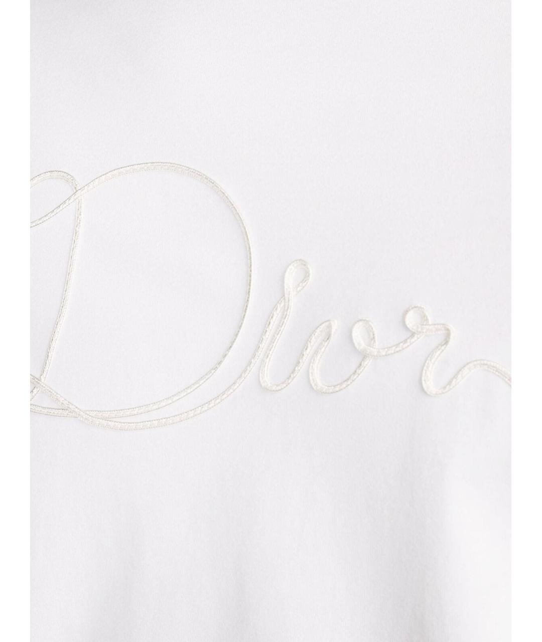 CHRISTIAN DIOR Белая хлопковая футболка, фото 3
