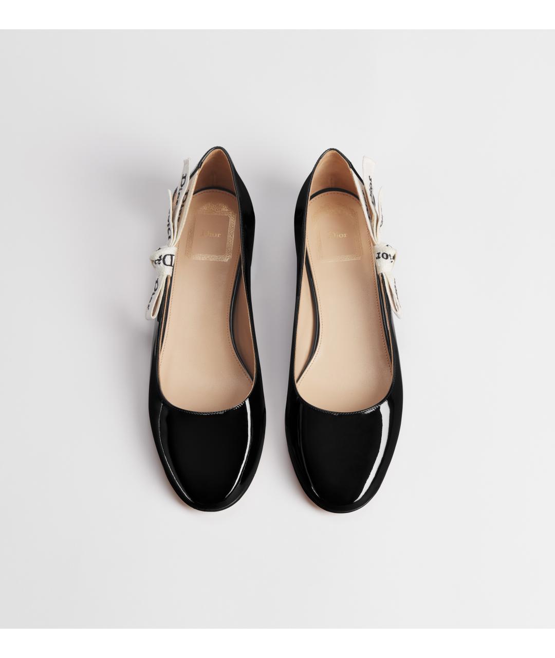 CHRISTIAN DIOR Черные балетки из лакированной кожи, фото 3