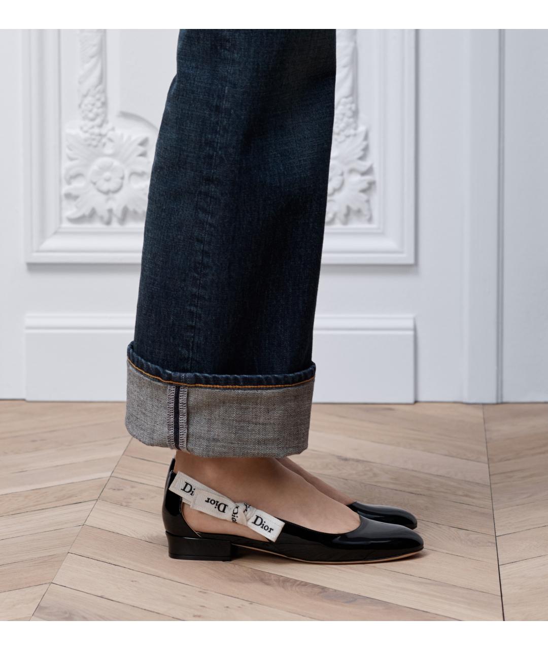 CHRISTIAN DIOR Черные балетки из лакированной кожи, фото 2