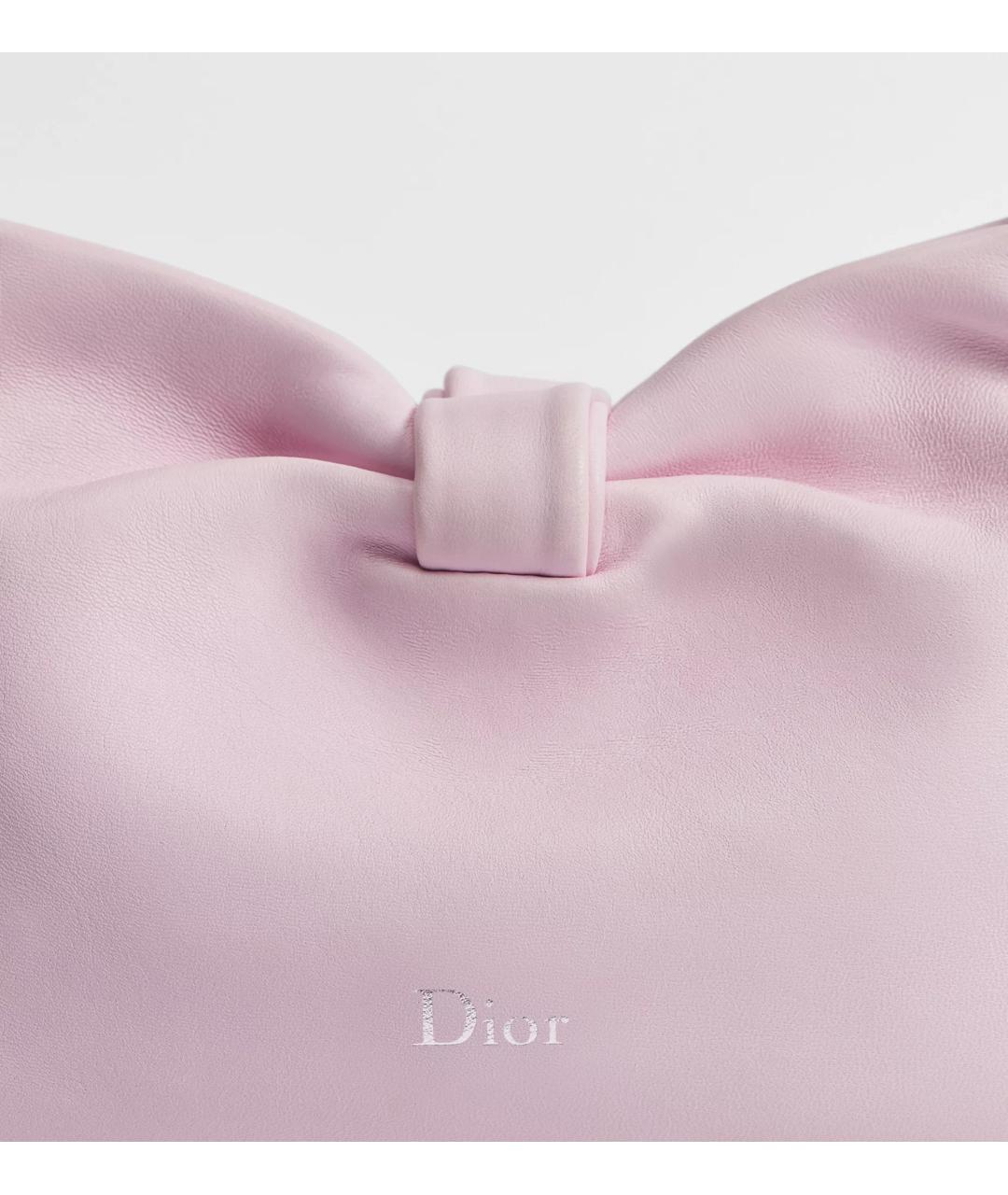 CHRISTIAN DIOR Розовая кожаная сумка через плечо, фото 8