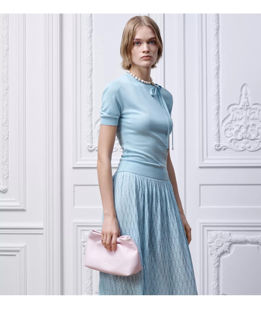 CHRISTIAN DIOR Розовая кожаная сумка через плечо, фото 2