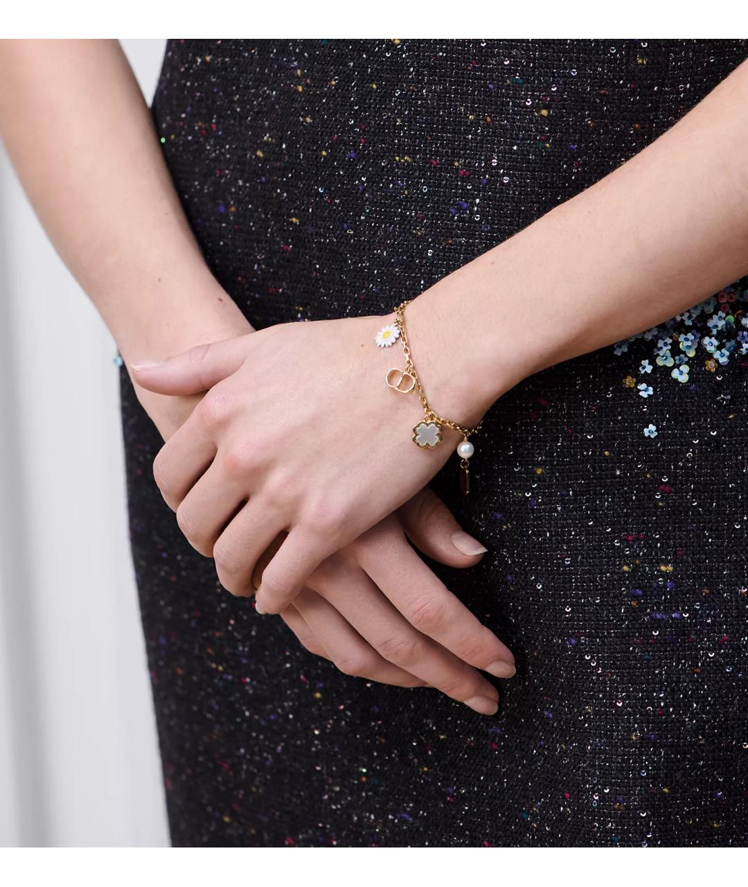 CHRISTIAN DIOR Золотой латунный браслет, фото 2