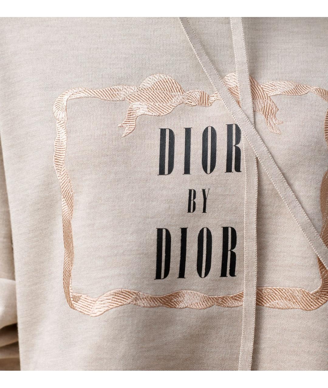 CHRISTIAN DIOR Бежевый кашемировый джемпер / свитер, фото 4