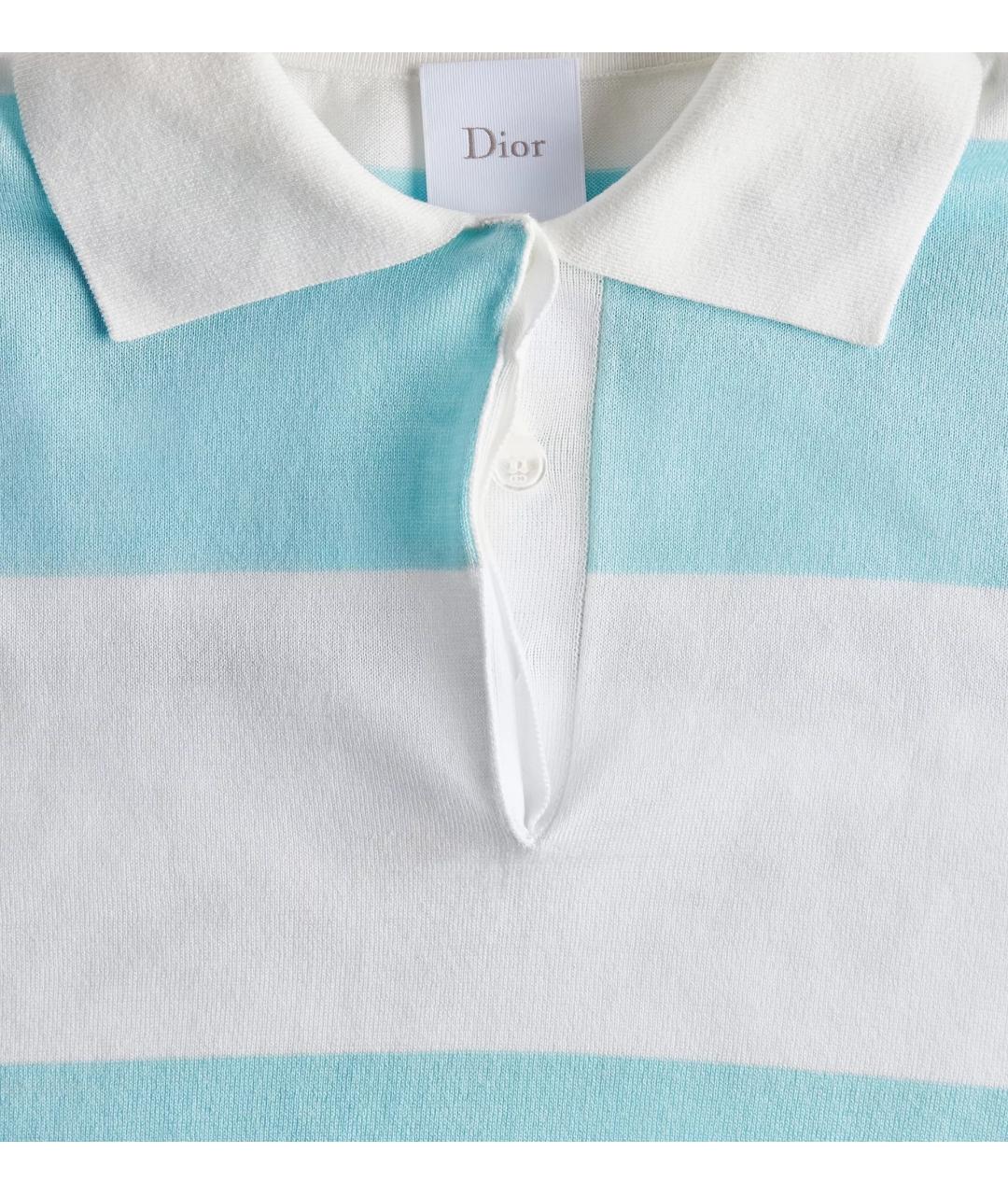 CHRISTIAN DIOR Голубой хлопковый джемпер / свитер, фото 7