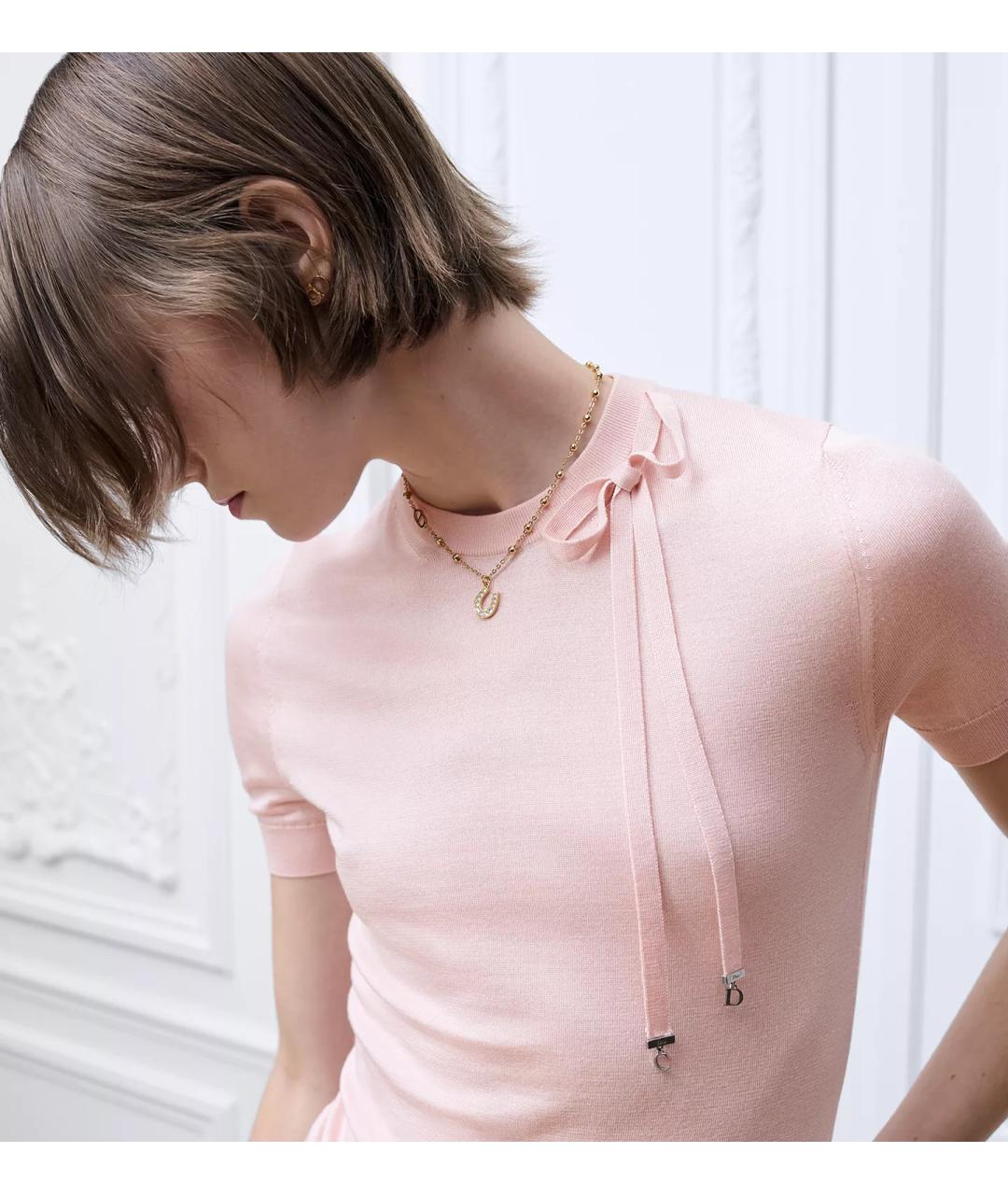 CHRISTIAN DIOR Розовый джемпер / свитер, фото 4
