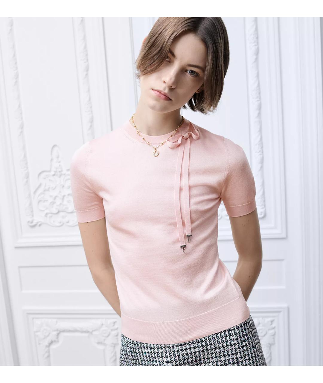 CHRISTIAN DIOR Розовый джемпер / свитер, фото 3