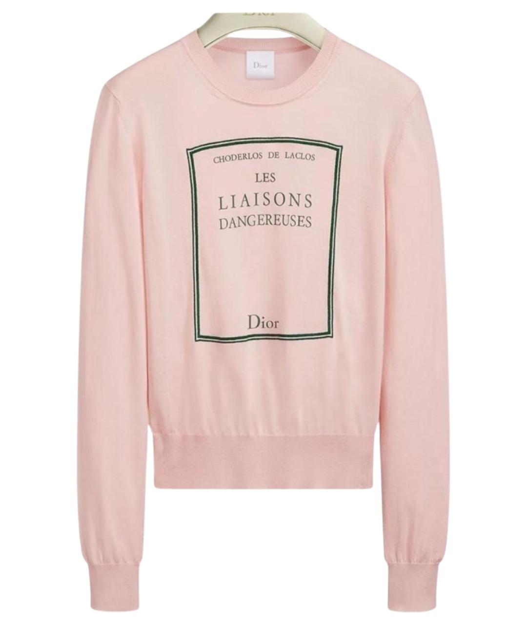 CHRISTIAN DIOR Розовый шелковый джемпер / свитер, фото 1