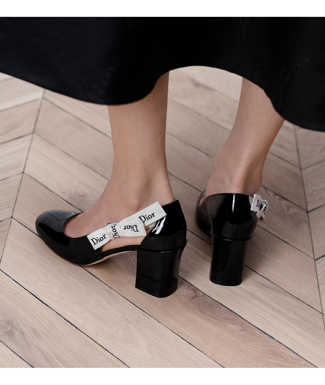 CHRISTIAN DIOR Черные туфли из лакированной кожи, фото 2